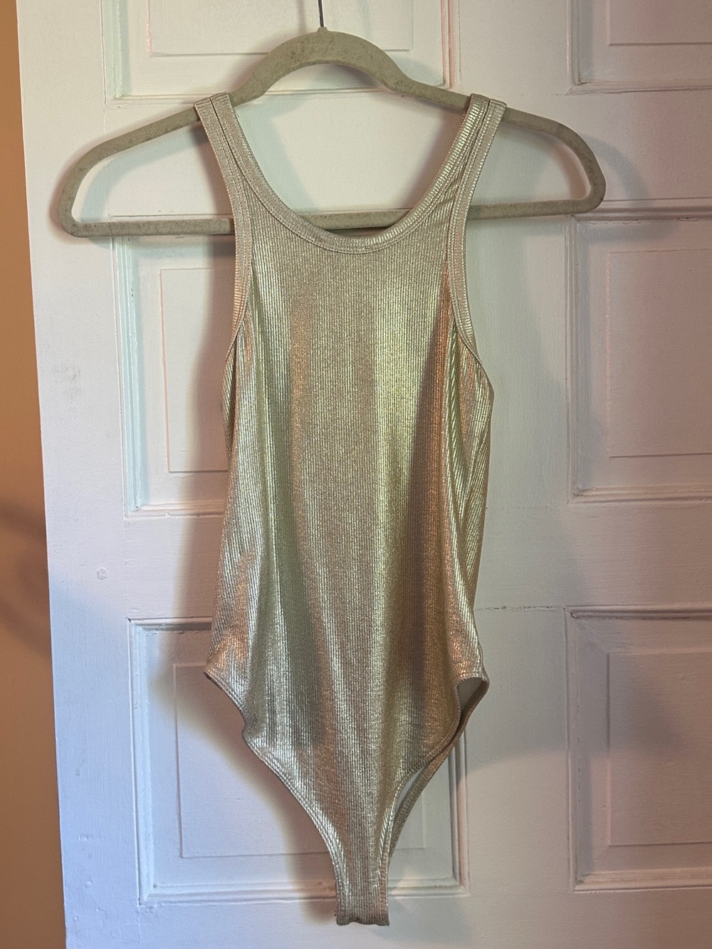 NWT Zara Metallic Gold Tank One-Piece